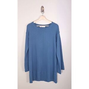 Free People Beach Coastal Oversized Tunic Cotton Blend Women's Sweater Size M